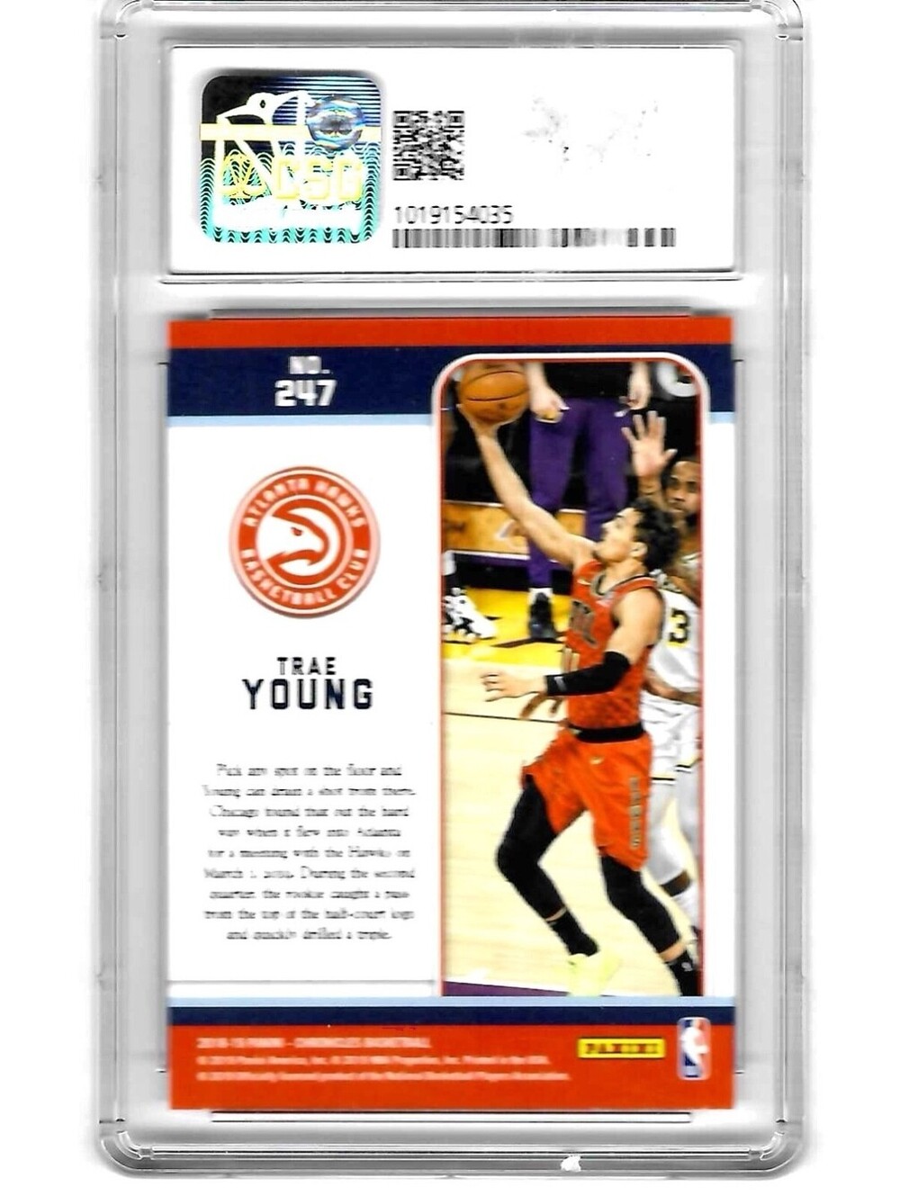 2018-19 Panini Chronicles Marquee Trae Young Pink #247 RC CSG 9 Mint